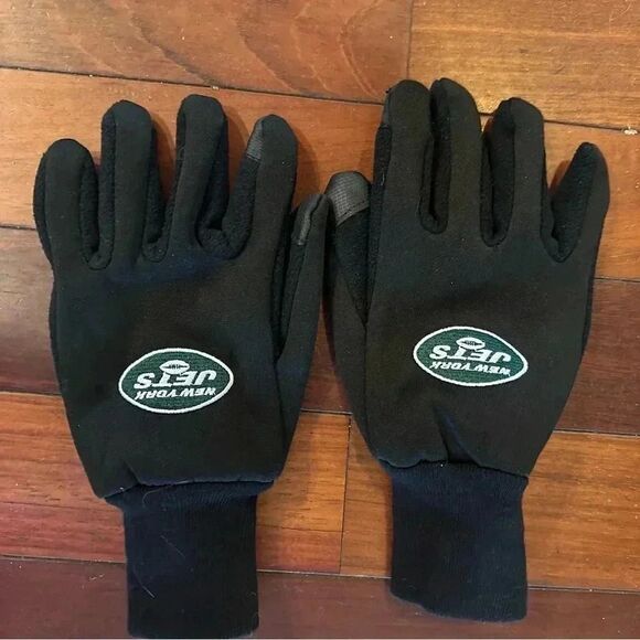New York Jets black fleece winter gloves - Picture 2 of 4